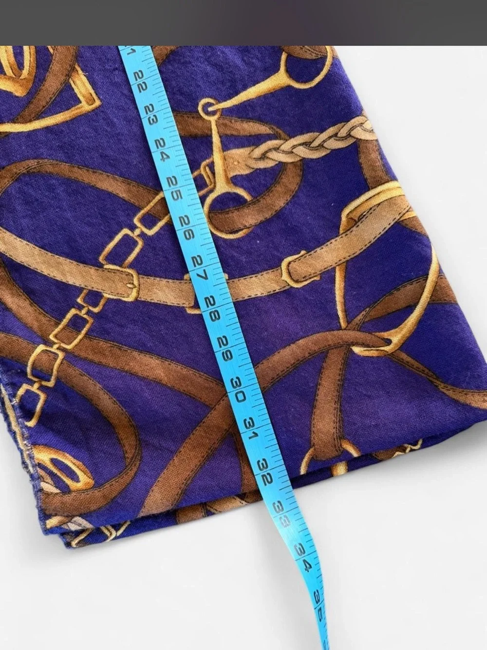 Purple and Gold Chain-Print Scarf
